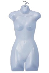 Clothing Form Hanging Female Display Torso Fits 5 to 10 Mannequin White Hollow