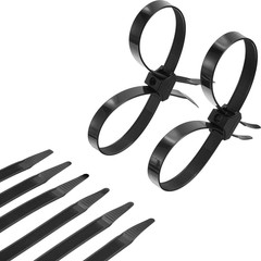 20 Pcs 10 X 0.5 Inch Zip Ties Double Sided Cable Ties Disposable Heavy Duty Zip