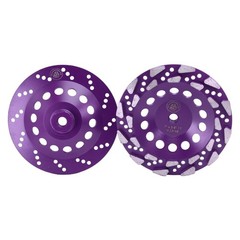 7″ Purple Concrete Eater – Professional Aggressive Diamond Cup Wheel 18/20 Grit