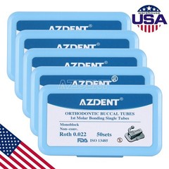 50Sets Dental Orthodontic 1st Molar Roth.022 Buccal Tube Non-Conv Bondable
