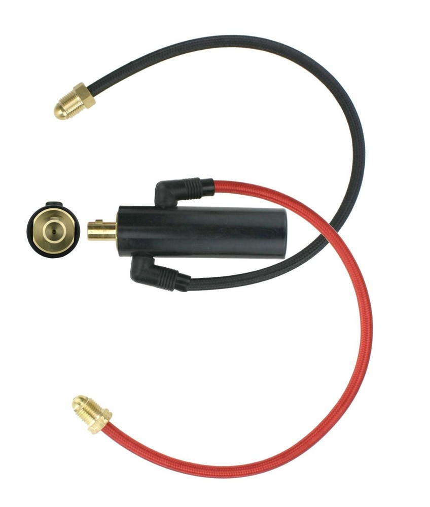 INLINE Dinse Connector with Hoses for Water-Cooled TIG Torches Mod: LDTI-1820-WC