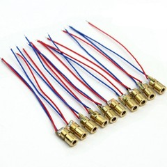 650nm 5mW Red Laser Diode Module 5V 6mm Brass Focusable Pre-Wired 5pk / 10pk