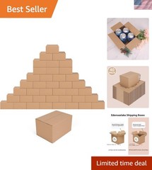 40 Pack 7x5x4 Inches Brown Cardboard Shipping Boxes for Packing, Moving, Mailing