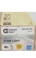Commercial Electric 4 ft. Direct Wire Integrated LED White Strip Light Fixture