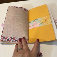 Handmade Junk Journal Valentine Theme Measures 8.5 X 5.5 Inches
