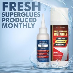 Starbond 4 oz. Premium Medium Super Glue (CA Glue) and 6 oz. Accelerator Kit