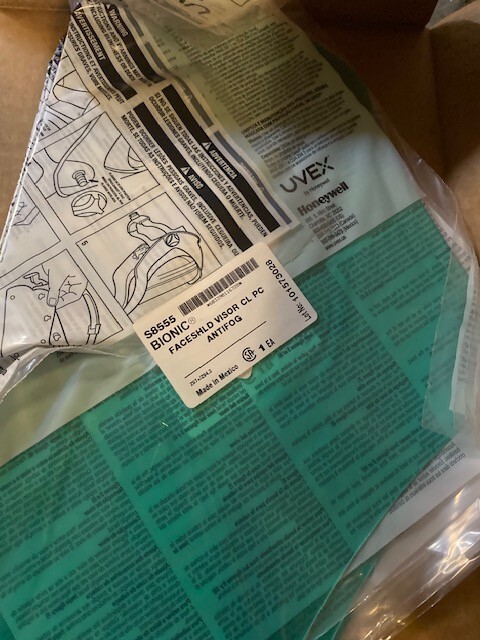 Honeywell UVEX Bionic Face Shield Visor Clear Blue Lens S8555 – BUY MORE & SAVE!