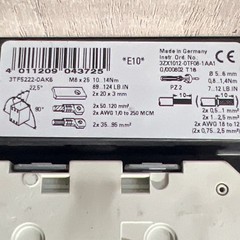 🔥SIEMENS 3TF5222-0AK6 Contactor 200A 600VAC 110/120V Coil, Used, Free Ship🇺🇸