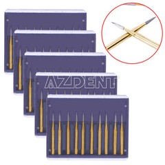 Dental Tungsten Carbide Gold Burs Trimming & Finishing & Polishing Flame FG7901