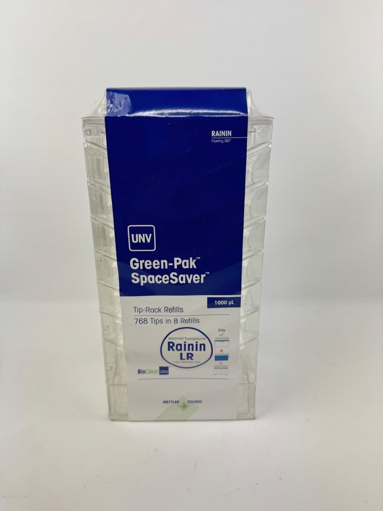 Rainin Mettler Toledo Green-Pak SpaceSaver 30389280 GPS UNV 1000uL L 768A/8