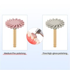 4pcs Dental Composite Polishing Wheel Kit Silicone with Diamond Burs RA 2.35mm