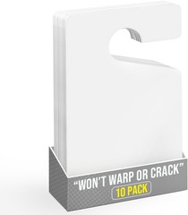 MESS Large Thick Parking Permit Hang Tags 100 Pack White 3x5in Car Mirror Pass