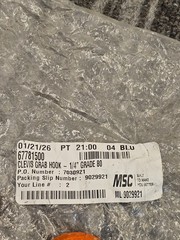 (QTY 2) Columbus McKinnon: 1/4 in Grade 80 Orange Clevis Grab Hooks 3500 lbs WLL