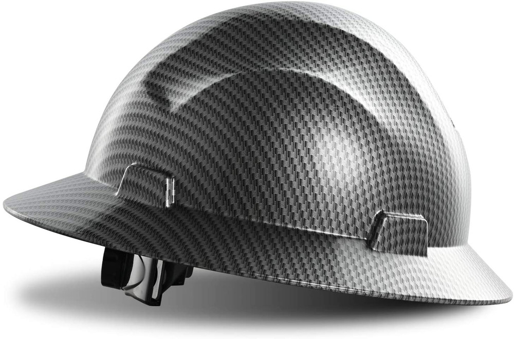 LANON Full Brim Hard Hat, OSHA Construction Work Approved, Premium Charcoal Gray