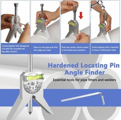 Pipe Center Finder, Pipefitter Tools with Centering Head, Center Finder Tool Pip