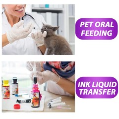 60ml Syringe for Liquid, Oral, Scientific Labs, Measurement, 60 ml, 3 pack