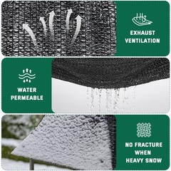 Kesfitt 70% Shade Cloth 10×20 ft, Breathable HDPE Mesh Sun Shade Tarp for Gar…