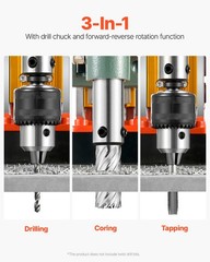 VEVOR Magnetic Drill Portable Mag Drill Press 1450W 2922 lbf 2″ Coring Diameter