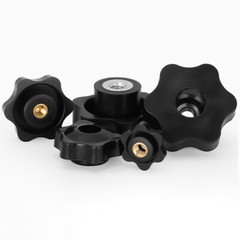 M4/M5/M6/M8/M10/M12-M16 Female Thread Seven Star Shaped Head Clamping Nuts Knob