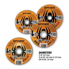Cut Off Wheel 4.5 in Ceramic Abrasive 7/8 in Arbor 10-Pack Spyder 21105-10