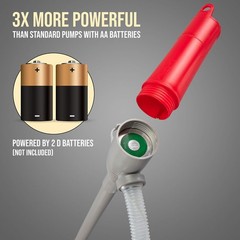 Automatic Fuel Transfer Pump with Auto-Stop – 3X Powerful D Battery, 2.4 Gal/min