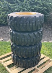 4 NEW 12-16.5 Skid Steer Tires & Rims for Caterpillar – CAT – 12X16.5- 14 PLY