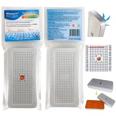 100Gram Indicating Silica Gel Canister, Reusable Desiccant Dehumidifier, 2 Pack