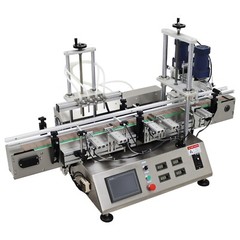 Auto Conveying Filling &Bottle Capping Machine 4 Head Magnetic Pump 8mm Nozzle
