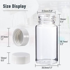 500pcs 20ml Scintillation Vials Borosilicate Glass Sample Vials Counting Vial ﻿