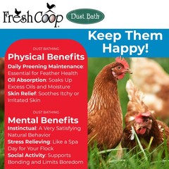 Progressive Planet Fresh Coop Dust Bath for Chicken Preening, 20lbs