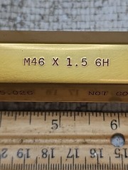 M46 X 1.5-6H ALAMEDA THREAD PLUG GAGE GO NO GO P.D.’S= 45.026 & 45.238