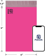 Set 200 sobres polietileno rosa 15×23 cm autoadhesivos impermeables resistentes