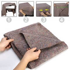 12 Moving Blankets 53×74 inch Heavy Duty Professional Quality Ultra Thick Gray