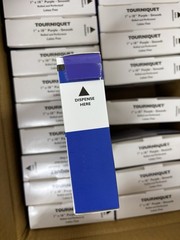 Case of 500 ASP TQA210 1″x18″ Disposable Smooth Purple Latex Free Tourniquets