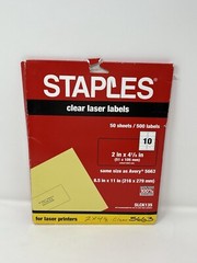 2 x 4 1/8 Inches shipping label 42 sheets, 420 labels ( Open Box)
