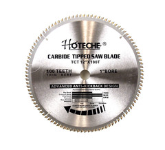 HOTECHE 3PC Carbide Tipped Saw Blade 12 in. x 100T Miter Saw Blade Wood Cut