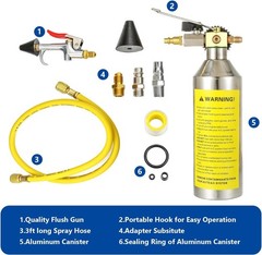 Heavy-Duty AC System Flush Kit with Safety Valve for Hassle-Free Maintenance