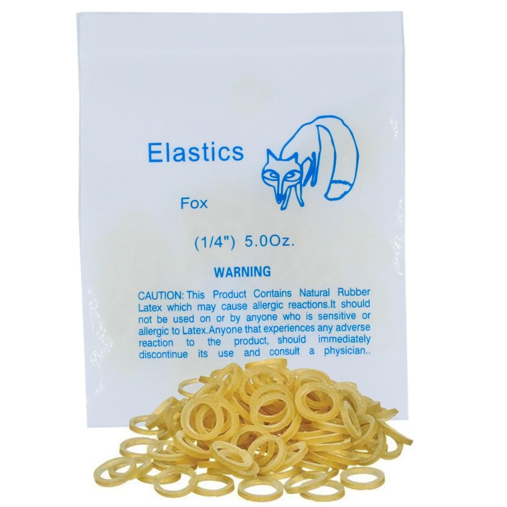 100 Pack Orthodontic Elastics Dental Rubber Bands 1/4”, Medium, 5 Oz