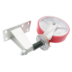 U-Shaped Bolts 8 Inch Gate Castor Wheels 800lbs 360 Degree Red Fence Gate Wheel