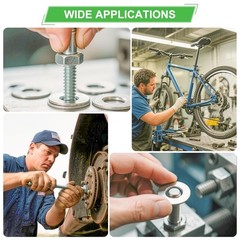 108Pcs 304 Stainless Steel Flat Washers, Fender Washers Assortment Kit 12 Sizes