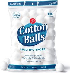 DecorRack 100 Count [Large Size] Cotton Balls, 100% Pure Cotton – (100 Count)