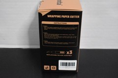Asirota Wrapping Paper Cutter With 3 Replaceable Blades Slider for Gift Wrap NEW