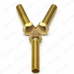 Fine Thread Brass Hexagon Bolts Hex Head Screws M8 M10 M12