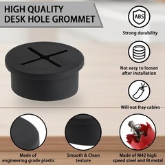 1 Inch（25mm Desk Grommet 13 Pieces Wire Grommet Desk Hole Cover for Cables wi