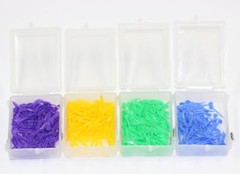 400 Pcs Dental Disposable Plastic Wedge With Hole All 4 Sizes Wave Shape Wedge