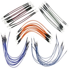 50 Piece Set of Male to Male Jumper Wire, Lengths of 2″ to 8″, Assorted Colors