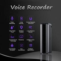 Voice Recorder 16GB Digital Audio Magnetic Device Sound Dictaphone USB MP3 Mini