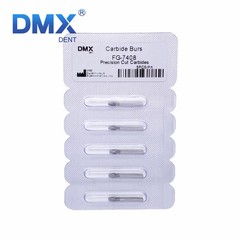 DMXDENT Dental Tungsten Carbide Burs Trimming&Finishing Egg Football FG7408 5Pcs