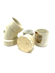 Nibco 1-1/2 inch PVC Lot 45-Degree Slip x Slip Elbow, Threaded Plug, & Coupler