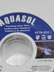 AIM Aquasol Lead Free Plumbing Solder 3mm (0.125 Inch) 227g (0.5lb)